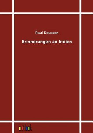 Könyv Erinnerungen an Indien Paul Deussen