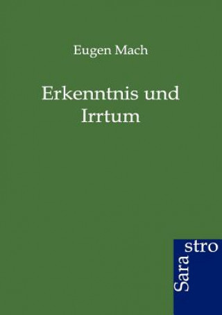 Livre Erkenntnis und Irrtum Eugen Mach