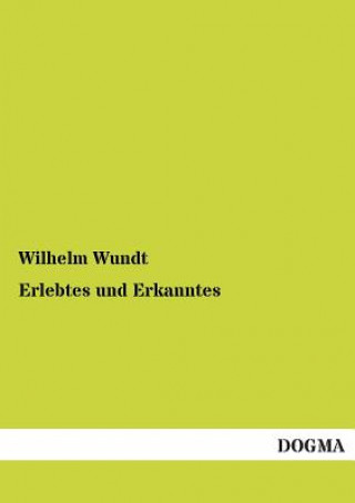 Carte Erlebtes Und Erkanntes Wilhelm Wundt
