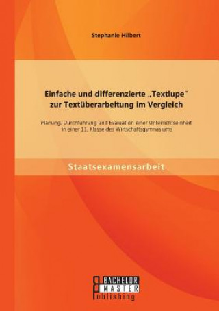 Kniha Einfache und differenzierte "Textlupe zur Textuberarbeitung im Vergleich Stephanie Hilbert