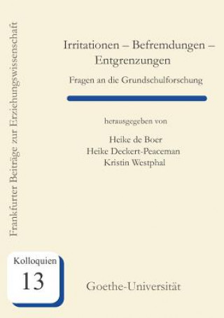 Βιβλίο Irritationen - Befremdungen - Entgrenzungen Heike de Boer