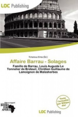 Knjiga Affaire Barrau - Solages 