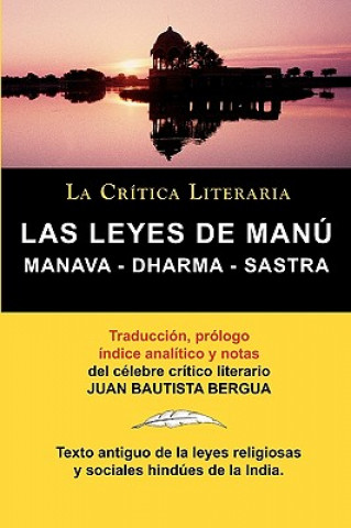 Carte Leyes de Manu Juan Bautista Bergua