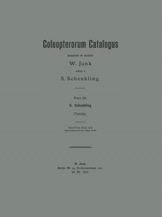 Kniha Coleopterorum Catalogus S. SCHENKLING