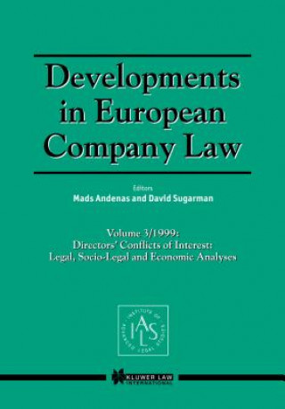 Kniha Developments in European Company Law Mads Andenas