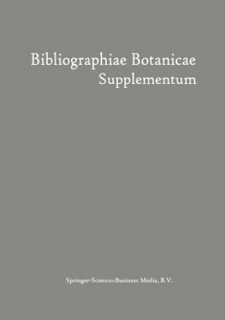 Knjiga Bibliographiae Botanicae Supplementum Wilhelm Junk