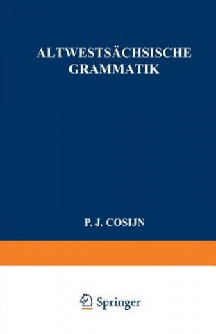 Книга Altwestsachsische Grammatik P J Cosijn