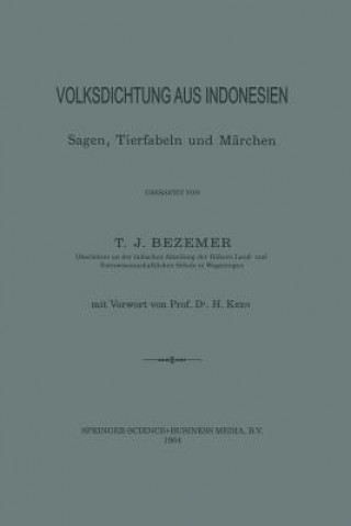Книга Volksdichtung Aus Indonesien Tammo Jacob Bezemer