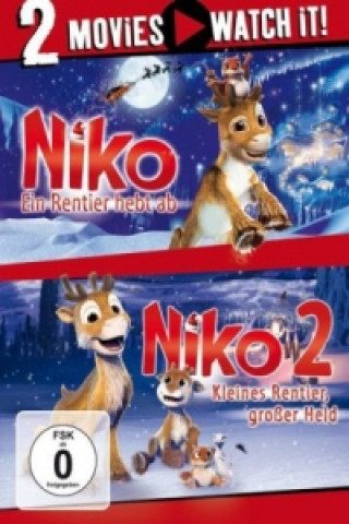 Videoclip Niko - Ein Rentier hebt ab / Niko 2- Kleines Rentier, großer Held, 2 DVDs Per Risager
