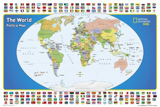 Drucksachen World For Kids, The, Poster Sized, Laminated National Geographic Maps