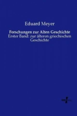 Carte Forschungen zur Alten Geschichte Eduard Meyer