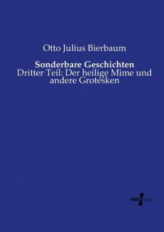 Kniha Sonderbare Geschichten Otto Julius Bierbaum