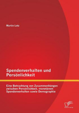 Kniha Spendenverhalten und Persoenlichkeit Martin Lotz