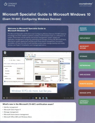 Tiskovina CourseNotes for Wright/Plesniarski's Microsoft Specialist Guide to  Microsoft Windows 10 (Exam 70-697, Configuring Windows Devices) Green Pen Quality Assurance