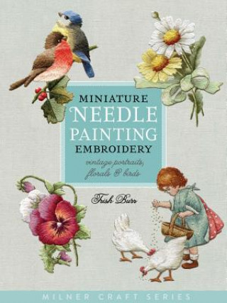 Book Miniature Needle Painting Embroidery Trish Burr