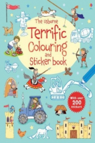 Carte Usborne Terrific Colouring and Sticker Book Sam Taplin