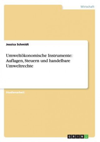Könyv Umweltoekonomische Instrumente Schmidt