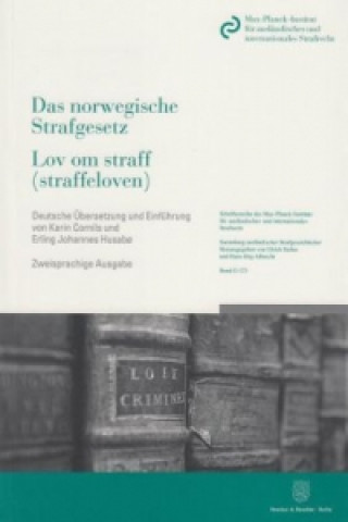 Kniha Das norwegische Strafgesetz - Lov om straff (straffeloven) Karin Cornils