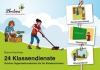 Hra/Hračka 24 Klassendienste. Schöne Organisationskarten für Ihr Klassenzimmer Bianca Kaminsky