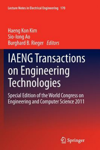 Könyv IAENG Transactions on Engineering Technologies Sio-Iong Ao