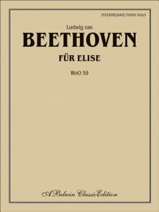 Kniha FUR ELISE PIANO LUDWIG VA BEETHOVEN