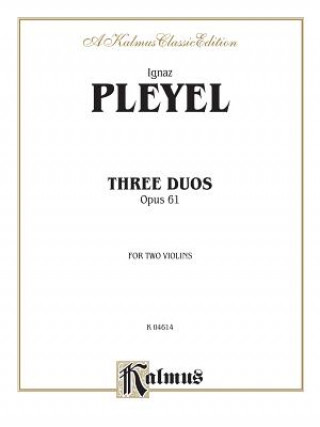 Carte PLEYEL 3 DUOS OP 61 Ignaz Pleyel