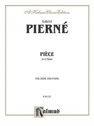 Carte PIERNE PIECE IN G MINOR OBOE O Gabriel Pierne