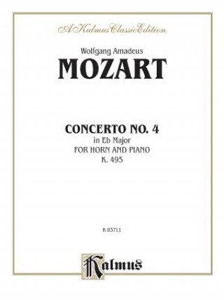Carte MOZART HORN CONC NO 4 K495 H Wolfgang Amadeus Mozart