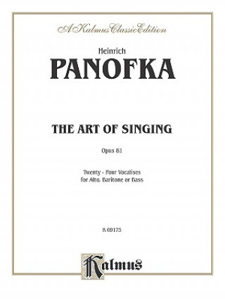 Kniha PANOFKA ART OF SINGING OP 81 AL Heinrich Panofka