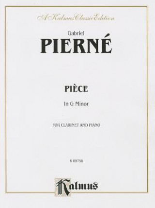 Könyv PIERNE PIECE G MIN CLARINETPA Gabriel Pierne