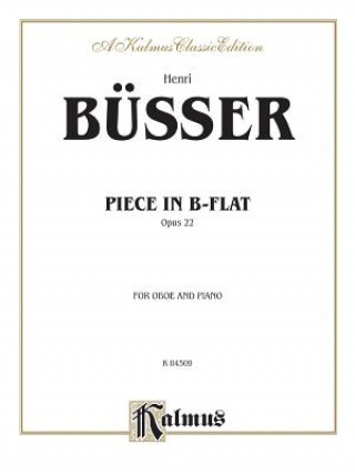 Kniha PIECE IN BB OP22 OBOE & PIANO HENRI BUSSER