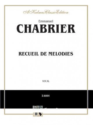 Książka CHABRIER RECVEIL DE MELODIES VO Emmanuel Chabrier