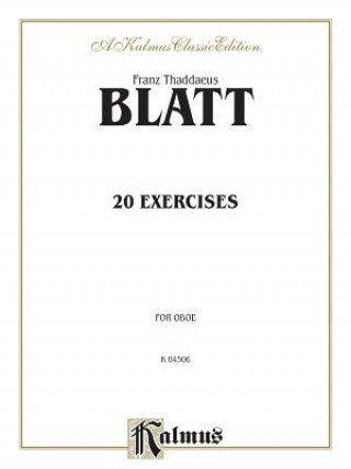 Carte TWENTY EXERCISES OBOE FRANZ BLATT