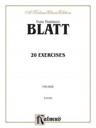 Knjiga TWENTY EXERCISES OBOE FRANZ BLATT