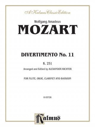 Książka MOZART DIVERTIMENTO NO 11 Wolfgang Amadeus Mozart