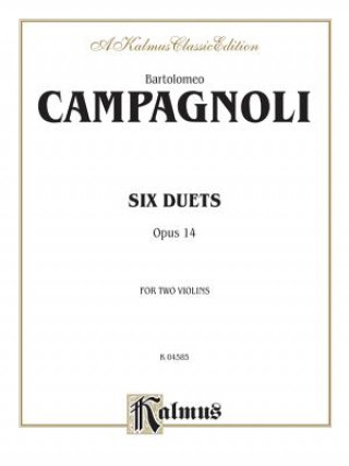 Book CAMPAGNOLI 6 DUETS FOR VIOLIN Bartolomeo Campagnoli