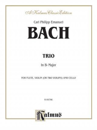 Kniha BACH CPE TRIO FLVLN BASS Carl Philipp Emanuel Bach