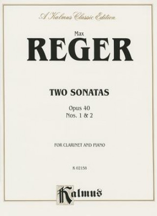 Książka REGER TWO SONATAS CLARINET OP40 Max Reger