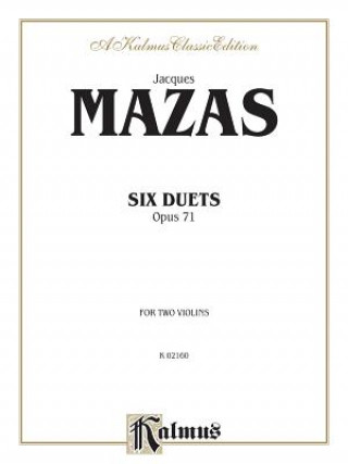 Carte MAZAS SIX DUETS 2 VLNS OP 71 Jacques Mazas