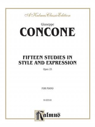 Könyv CONCONE 15 STUDIES OP 25 PA Giuseppe Concone