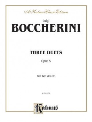 Kniha BOCCHERINI 3 DUETS OP 5 Luigi Boccherini