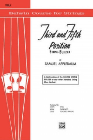 Carte 3RD 5TH POSITION STUDIES VIOLA SAMUEL APPLEBAUM