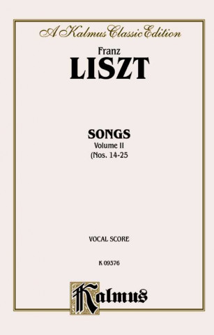 Kniha LISZT SONGS VOL 2 MS 