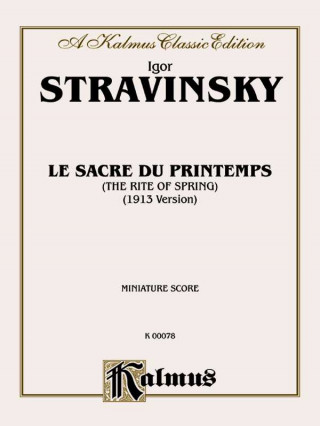 Kniha STRAVINSKY SACRE DU PRINTEMPS M Igor Stravinsky