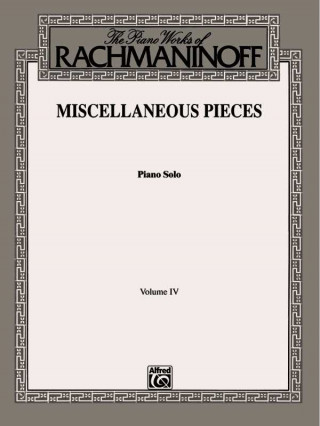 Книга RACHMANINOFF MISC PIECES 4 Sergei Rachmaninoff