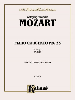 Carte MOZART PIANO CONC23 K488 2P4H Wolfgang Mozart
