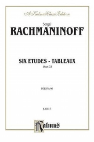 Book RACHMANINOFF 6 ETUDES TABLEAUX P Sergei Rachmaninoff