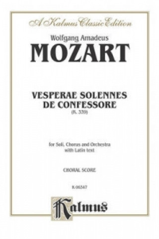 Könyv VESPERAE SOLLENNE K339 VOCAL SCORE WOLFGANG AMA MOZART