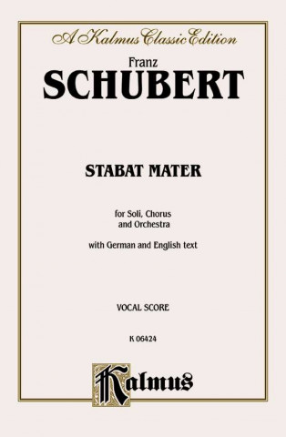 Könyv STABAT MATER VOCAL SCOREGERENG F ED. KLOP SCHUBERT