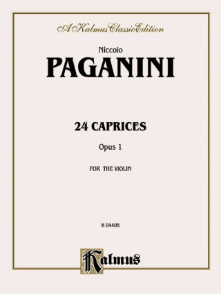 Kniha PAGANINI 24 CAPRICES OP 1 V Niccol Paganini